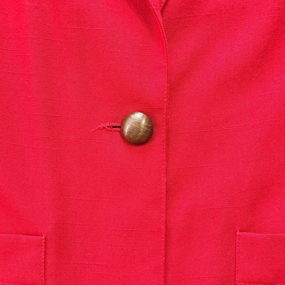 Vintage Block Island by Marina Pappas Red Blazer Suit Jacket 6 Petite Pockets - Picture 9 of 12